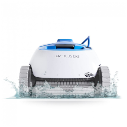 Dolphin Proteus DX3 Aspirador Robótico Automático para Piscina, Escalada de Paredes, Escova Esfregadora Ativa, Piscinas Enterradas até 10 m