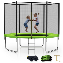 Cama Elástica Reforçada até 181 kg, Tamanho 2,4 Metros, SKOK, Azul