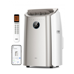 Ar-condicionado Portátil Dreo 14.000 BTU para Quarto, Refrigeração sem Drenagem, 3 em 1 com Ventilador Desumidificador