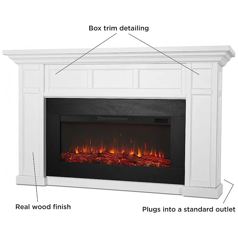Lareira Elétrica Real Flame 190x116cm 1500W Quartzo Controle Remoto 110V — foto 3
