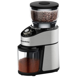 Moedor de Grãos de Café, Aço Inox, De 2 12 Xícaras, 110v, BONSENKITCHEN CG8901, Prateado