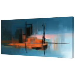 BK3562 Quadro Decorativo Abstrata Colorida Moderna 60 x, MUOLUNNA, Azul