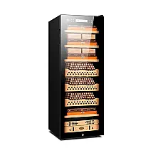 Humidor Elétrico DLYZAYE 190L Preto com Controle Temperatura e Umidade para 1000 Charutos 240V