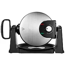 Belgian Máqui de Waffle Antiaderente e Rotativa com Controle de Temperatura, Aço Inox, 1080W, 110v, N A, Prateado