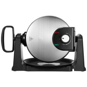 Belgian Máqui de Waffle Antiaderente e Rotativa com Controle de Temperatura, Aço Inox, 1080W, 110v, N A, Prateado