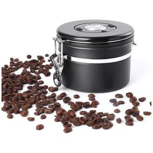Pote Hermético para Café 660 mL, Aço Inoxidável, MALMO, Preto