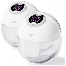 Bomba Tira Leite Elétrica com 4 Modos, 9 Níveis e Display LCD, 2Un, NCVI S32, Branca