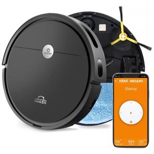 Aspirador de Pó Robô, 1000Pa, Capacidade 300 mL, Recarregável, IMASS, Preto