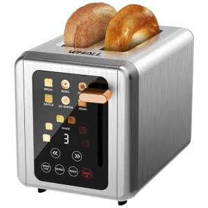 Whall Torradeira de 2 Fatias com 6 Níveis de Tostagem, 850W, 110V, Prata