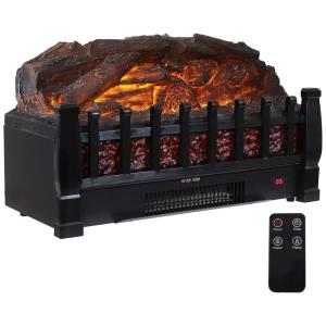 Lareira Elétrica Ecológica 20,2" 51 cm com Controle Remoto, 5 Níveis de Brilho e 3 Opções de Calor, 110V 1500W, Sunnydaze LOE-404