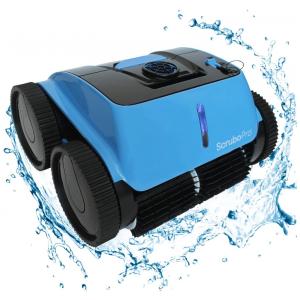 Robô Limpador de Piscina com Escalada de Parede, Purificador de Azulejos e Motor Triplo, Scrubo Pro, Azul