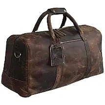 Bolsa de Viagem Masculina Clássica de Couro Marrom, Resistente e Espaçosa, Estilo e Durabilidade