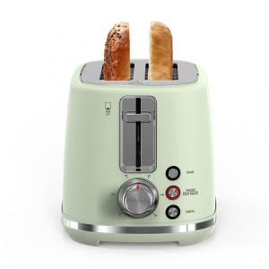 Torradeira 2 Fatias com Desligamento Automático, Bandeja de Migalhas, 6 Níveis de Tostagem, 110V 1000W, LONGDEEM, Verde