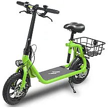 Patinete Elétrico com Assento para Adultos, Alcance 33km e Peso 130kg, 450W, Phantomgogo, Verde Neon