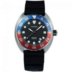 Pantor Nautilus Dive Relógio Masculino Analógico com Moldura Giratória, Cristal safira e Pulseira de Borracha