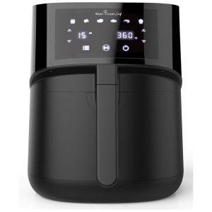 XL Fritadeira Elétrica, AirFryer 5L, Multifuncional, Tela de LED, 1200W, 110v, WEST COAST CHEF WCC58 DI, Preto