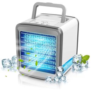 Climatizador de Ar Portátil de Mesa, Capacidade 300mL, 3 Velocidades, ZAKORA, Branco