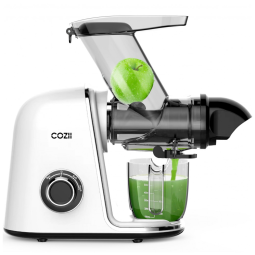 Espremedor de Frutas COZII Cold Press, Juicer de Trituração Lenta, Bocal Largo de 9,14 cm, Fácil Limpeza, para Vegetais e Frutas