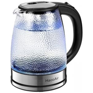 Chaleira Elétrica de Vidro 1,8 L com Desligamento Automático, 110V 1500W, Haooair, Prata