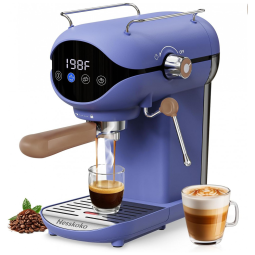 Nesskoko Máquina de Espresso Semiautomática 20 Bar com Vaporizador de Leite e Tela Touch Compacta Azul