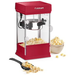 Máquina de Pipoca Cuisinart Estilo Teatro com Capacidade de 4 Litros, Sem Tempo de Aquecimento. Fácil de Servir e Limpar