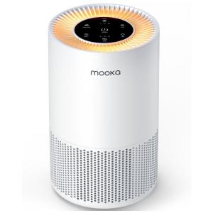 Purificador de Ar com Filtro HEPA para Espaços Grandes 111m2, MOOKA, Branco