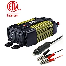 Inversor de Potência 300W 12V Para AC Liga de Alumínio Porta de Carregamento USB, 110v, ERAYAK, Dourado escuro