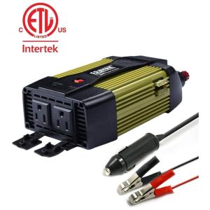 Inversor de Potência 300W 12V Para AC Liga de Alumínio Porta de Carregamento USB, 110v, ERAYAK, Dourado escuro