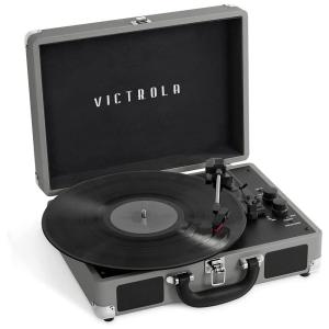 Vitrola Toca Discos 3 Velocidades, com Bluetooth, 45 RPM, 110v, VICTROLA VSC 550BT NWG SDF, Cinza
