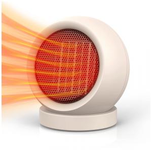 Aquecedor Portátil de Cerâmica Coolfor, Alta Saída de Calor, Silencioso e Seguro - Marrom Claro