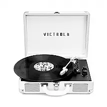 Vitrola Toca Discos Vitrola com Plataforma 3 Velocidades, sem fio, 78 RPM, 110v, VICTROLA VSC 400SB CNV SDF, Branco