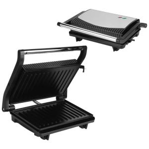 Household Churrasqueira Elétrica Grill Antiaderente Multifuncional, 750W, 110v, 01, Prateado