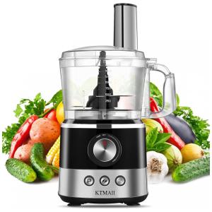 Processador de Alimentos Multifuncional 1.6L em Aço Inoxidável com Acessórios, 650W, 110v, KTMAII CY 329, Preto
