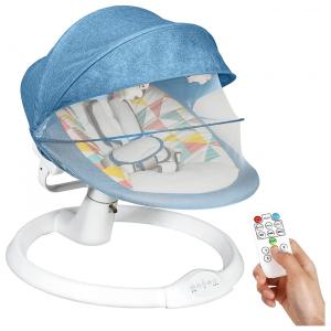 Cadeira de Balanço e Ninar Automática com 7 Velocidades e Músicas, HONEY JOY, Azul