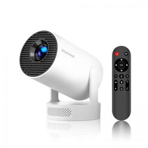Mini Projetor Alwtniet Branco 260 Lúmens 720P Suporte 4K Rotativo 180° HY300Pro+