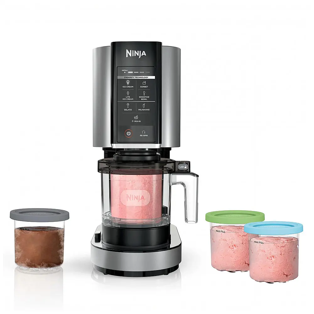 Sorveteira Ninja Creami NC301 Bundle Prata 4 Potes 7-em-1 120V