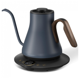 Chaleira elétrica pescoço de ganso Cocinare FLOW B9 0,9L inox, display digital, 1500W, 110V, Azul Picasso