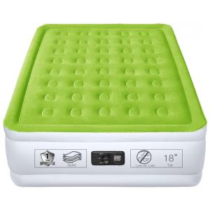 Colchão Inflável Casal com Bomba Embutida, Para até 250KG, YENING, Verde