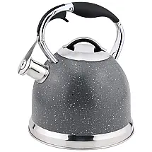 HausRoland GS 04587 Chaleira de Chá 3.2L, com Apito, Aço Inoxidável, Cinza