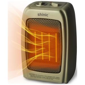 Aquecedor Elétrico Portátil Silencioso e com Temporizador, 750 00W, 110v, SHINIC FP442 15, Dourado