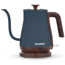 Keebar XH YSH20 B Chaleira Elétrica 1L com Controle de Temperatura e Aço Inoxidável, 110V, Preta