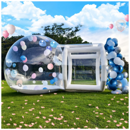 Casa Inflável de Bolha Transparente para Crianças e Adultos, com Túnel e Soprador de Ar,Gaonala