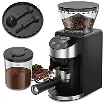Moedor de Café em Grãos 240g com Controle de Velocidade, 200W, 110v, GEVI GECGI406B U7, Preto
