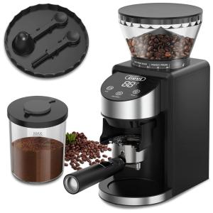 Moedor de Café em Grãos 240g com Controle de Velocidade, 200W, 110v, GEVI GECGI406B U7, Preto