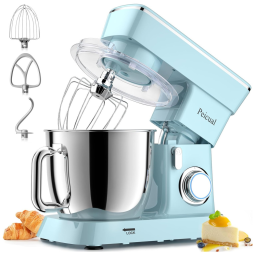 Batedeira de Bancada 5L com 10 Velocidades, Aço Inoxidável, 800W, 110v, PEICUAL, Azul