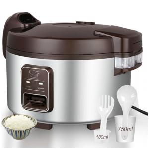 Panela de Arroz Elétrica 13L com operação One Touch, 110V 1350W, CAZACHEF, Prata