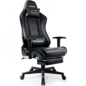 Gtracing Cadeira Gamer Ergonômica Ajustável com Apoio para os Pés, Marrom