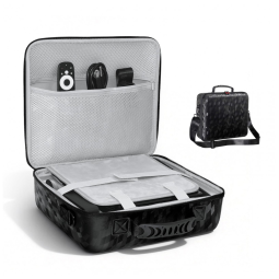 Case rígido para projetor NexiGo Nova Mini com alça ajustável preto à prova de impactos e resistente à água