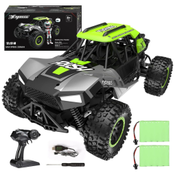 Carrinho de Controle Remoto para Adultos Off Road 114 Escala Até 22 km por hora, Recarregável, X SPASSO, Verde