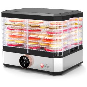 Desidratador de Alimentos com 8 Bandejas e Controle de Temperatura, 350W, 110v, RIGHT, Cinza